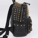 MCM Vicetos Backpack Leather Black Gold Auth mr3187V-5