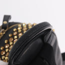 MCM Vicetos Backpack Leather Black Gold Auth mr3187V-7