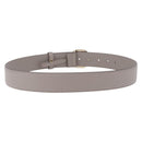 GUCCI Belt Leather 37.4"" Gray Gold 409417 Auth mr3188A-2