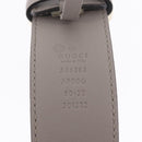 GUCCI Belt Leather 37.4"" Gray Gold 409417 Auth mr3188A-22