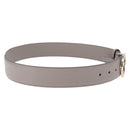 GUCCI Belt Leather 37.4"" Gray Gold 409417 Auth mr3188A-4