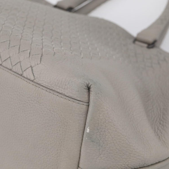 Bottega Veneta INTRECCIATO Tote Bag Leather Gray Auth mr3190