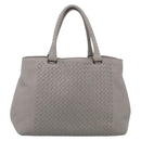 Bottega Veneta INTRECCIATO Tote Bag Leather Gray Auth mr3190-2