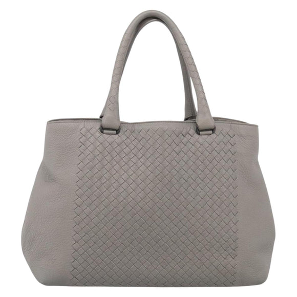 Bottega Veneta INTRECCIATO Tote Bag Leather Gray Auth mr3190