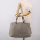 Bottega Veneta INTRECCIATO Tote Bag Leather Gray Auth mr3190-22