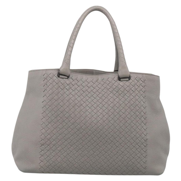 Bottega Veneta INTRECCIATO Tote Bag Leather Gray Auth mr3190