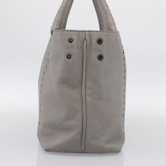Bottega Veneta INTRECCIATO Tote Bag Leather Gray Auth mr3190