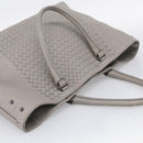 Bottega Veneta INTRECCIATO Tote Bag Leather Gray Auth mr3190-6