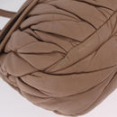 Miu Miu Hand Bag Leather 2way Pink Gold Auth mr3197V-14