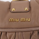 Miu Miu Hand Bag Leather 2way Pink Gold Auth mr3197V-18