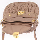 Miu Miu Hand Bag Leather 2way Pink Gold Auth mr3197V-22
