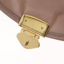 Miu Miu Hand Bag Leather 2way Pink Gold Auth mr3197V-23