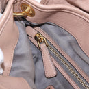 Miu Miu Hand Bag Leather 2way Pink Gold Auth mr3197V-28