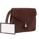 Bottega Veneta INTRECCIATO Body Bag Leather Brown Gold Auth mr3198-1