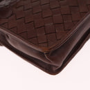 Bottega Veneta INTRECCIATO Body Bag Leather Brown Gold Auth mr3198-13