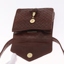 Bottega Veneta INTRECCIATO Body Bag Leather Brown Gold Auth mr3198-16