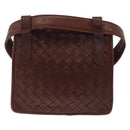 Bottega Veneta INTRECCIATO Body Bag Leather Brown Gold Auth mr3198-3