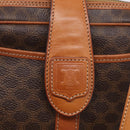 CELINE Macadam Canvas Shoulder Bag PVC Leather Brown Gold Auth mr3199A-15