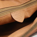 CELINE Macadam Canvas Shoulder Bag PVC Leather Brown Gold Auth mr3199A-16