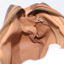 CELINE Macadam Canvas Shoulder Bag PVC Leather Brown Gold Auth mr3199A-19