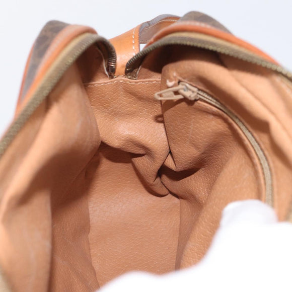 CELINE Macadam Canvas Shoulder Bag PVC Leather Brown Gold Auth mr3199A