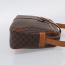 CELINE Macadam Canvas Shoulder Bag PVC Leather Brown Gold Auth mr3199A-5