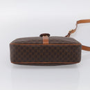 CELINE Macadam Canvas Shoulder Bag PVC Leather Brown Gold Auth mr3199A-9