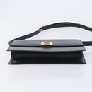 CELINE Shoulder Bag Leather Black Gold Auth mr3201A-10