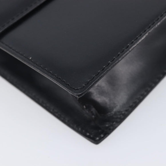 CELINE Shoulder Bag Leather Black Gold Auth mr3201A