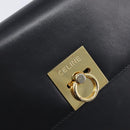 CELINE Shoulder Bag Leather Black Gold Auth mr3201A-16