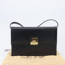 CELINE Shoulder Bag Leather Black Gold Auth mr3201A-28