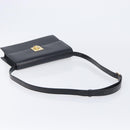 CELINE Shoulder Bag Leather Black Gold Auth mr3201A-7