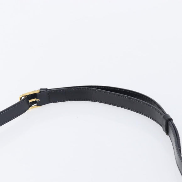CELINE Shoulder Bag Leather Black Gold Auth mr3201A