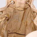 CHANEL Shoulder Bag Lamb Skin Beige Gold CC Auth mr3202-24