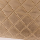 CHANEL Shoulder Bag Lamb Skin Beige Gold CC Auth mr3202-4