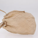 CHANEL Shoulder Bag Lamb Skin Beige Gold CC Auth mr3202-6
