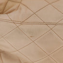 CHANEL Shoulder Bag Lamb Skin Beige Gold CC Auth mr3202-7