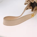 CHANEL Shoulder Bag Lamb Skin Beige Gold CC Auth mr3202-9