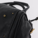 Chloe Paddington Hand Bag Leather Black Gold Silver Auth mr3203V-11