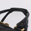 Chloe Paddington Hand Bag Leather Black Gold Silver Auth mr3203V-8