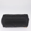 Chloe Paddington Hand Bag Leather Black Gold Silver Auth mr3203V-9
