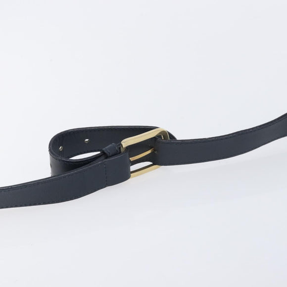 Christian Dior Trotter Canvas Shoulder Bag Navy Gold Auth mr3205A