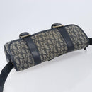 Christian Dior Trotter Canvas Shoulder Bag Navy Gold Auth mr3205A-6