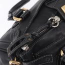 Chloe Paddington Hand Bag Leather Black Gold Silver Auth mr3207V-17