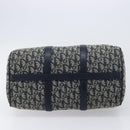 Christian Dior Trotter Canvas Hand Bag Navy Gold Auth mr3210-10