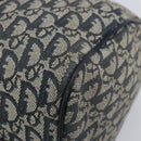 Christian Dior Trotter Canvas Hand Bag Navy Gold Auth mr3210-11