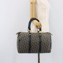 Christian Dior Trotter Canvas Hand Bag Navy Gold Auth mr3210-28