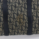 Christian Dior Trotter Canvas Hand Bag Navy Gold Auth mr3210-4