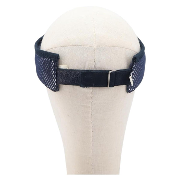 CHANEL Sports Sun Visor pile Navy CC Auth mr3212