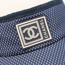 CHANEL Sports Sun Visor pile Navy CC Auth mr3212-8